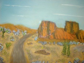 John Hughes; Desert Road, 2016, Original Painting Oil, 20 x 16 inches. Artwork description: 241 Original Oil Painting on Double Primed Cotton Canvas. Unframed. ...