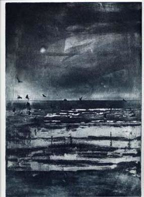 John Booth; Spring Tide, 2015, Original Printmaking Etching, 8 x 11 inches. Artwork description: 241 Spring Tide is part of a series of landscapes inspired by the English countryside. The landscapes progress from figurative to abstract as the series has developed. These works are part of an ongoing exploration of landscape art starting with the representational and moving towards a more liberal ...