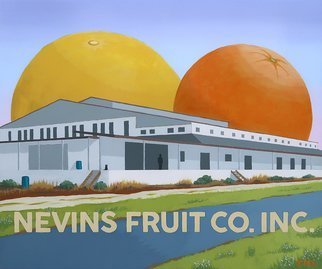 John Cielukowski; Nevins Fruit Co Titusville Fl, 2018, Original Painting Acrylic, 24 x 20 inches. Artwork description: 241 Original acrylic painting on a birch wood dimensional panel.The Nevins building is an old abandoned citrus packing house.Finished edges.  Ready to hang. ...