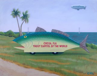 John Cielukowski; Trout Float Cocoa Florida, 2019, Original Painting Acrylic, 20 x 16 inches. Artwork description: 241 Original acrylic painting on a Masonite panel...