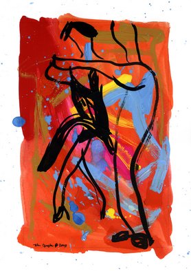 John Douglas; Tango 007, 2008, Original Painting Other, 21 x 29 cm. Artwork description: 241  From series on Tango ...