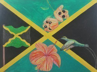 John Powell; National Pride, 2015, Original Painting Acrylic, 22 x 16 inches. Artwork description: 241  From national Symbols of Jamaica series.  prints are available on my POD website 