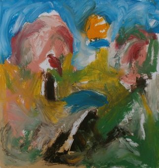 John Sims; May Painting, 2018, Original Painting Oil, 21 x 21 cm. Artwork description: 241 After walking in the countryside here in Kent, late May, getting hot. Small oil on paper...