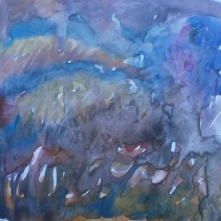John Sims, 'Winter Solstice Cold Dark', 2016, original Watercolor, 21 x 21  inches. Artwork description: 1758 After a cold dark walk in Whitstable on Winter Solstice night. Watercolour on paper...