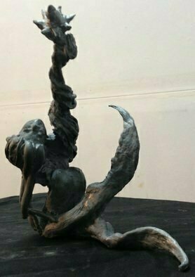 James Johnson, 'Mermaid', 2013, original Sculpture Aluminum, 4 x 6  x 4 inches. Artwork description: 2307  archetype, nude, female, beauty, dance, erotic, fantasy, figurative, mystical, meditation, mythology, new age, spiritual, nudes, mermaid...