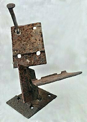 James Johnson, 'Railroad Iron', 2018, original Sculpture Other, 16 x 21  x 13 inches. Artwork description: 1911 Dynamic welded Iron work, hand fabricated and welded from found railroad track pins and plates. ...