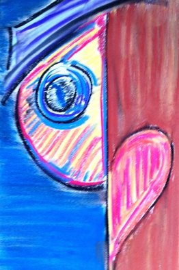 Joe Mccullagh; Mooneye Fly Flow, 2014, Original Pastel, 11 x 14 inches. Artwork description: 241  A drawing of one of the characters of my storybook Moon Meadow.        ...