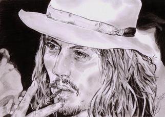 Chris Jones; Johnny Depp, 2013, Original Drawing Pencil, 20 x 28 cm. Artwork description: 241          graphite pencil H, B, 2B, 3B & 6B 0n Bristol smooth paper         ...