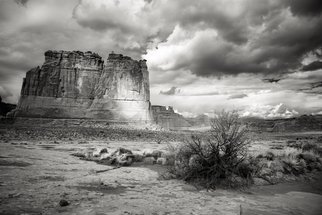 Jon Glaser, 'Shadows On The Plain', 2015, original Photography Black and White, 56 x 38  x 1 inches. Artwork description: 1911  This area in Arches National Park is known for the potholes that fill with rain water. It is rather desolate in appearance though.This limited- edition photograph, measuring approximately 40