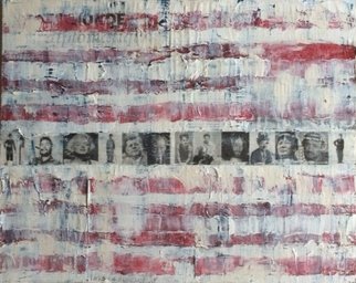 Jorge Schultz; Nous Sommes L Avenir, 2015, Original Painting Acrylic, 50 x 40 cm. Artwork description: 241 abstract, Street art, Modern Art, american flag, icon, Jooz, Jooz Popart, acrylic, ...