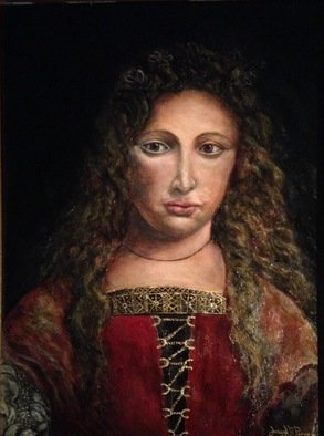 Joseph Porus; Julia Medici Lystri, 2016, Original Painting Oil, 16 x 12 inches. Artwork description: 241 Oil on linenInspired from the orinial who was a student of Leonardo Da Vinci...