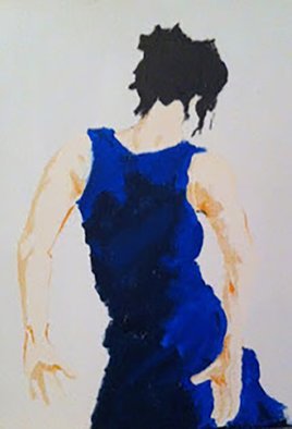 Jason Munson; Just Dance, 2018, Original Painting Acrylic, 8 x 12 inches. Artwork description: 241 Dance, Blue, Dress...