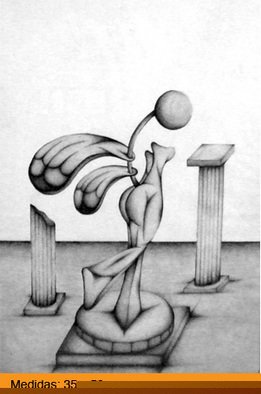 Juan Pablo Cima; Metafisica De Tu Alma, 2009, Original Drawing Pencil, 35 x 50 cm. 