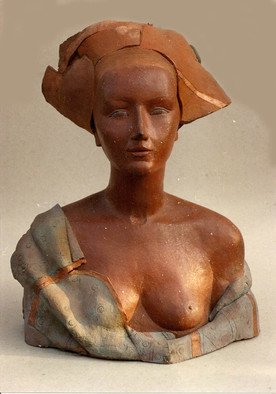 Judyta Bil; Simonetta, 1988, Original Sculpture Ceramic, 20 x 22 inches. Artwork description: 241     Polychromed terracotta.   ...