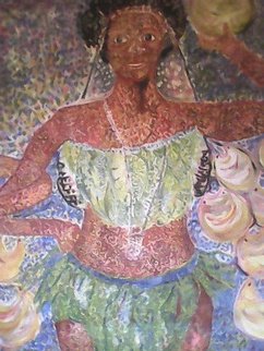 Julie Kondi; Meri Silanga, 2014, Original Painting Acrylic, 78.5 x 72.5 cm. Artwork description: 241  Papua New Guinea dot painting ...