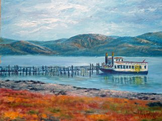 Julie Van Wyk, 'Tahoe Paddleboat', 2010, original Painting Oil, 16 x 20  inches. Artwork description: 1911          paddleboat              ...