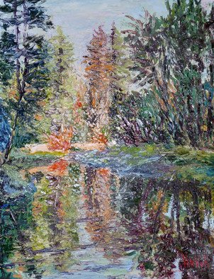 Julie Van Wyk, 'view from swinging bridge ', 2010, original Painting Oil, 16 x 20  x 1 inches. Artwork description: 1911               Yosemite                   ...