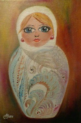 Maryia Vosipava; Matryeshka, 2019, Original Painting Oil, 20 x 30 cm. Artwork description: 241 Canvas, oil...