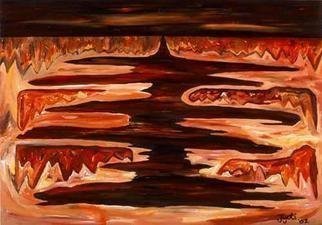 Jyoti Thomas, 'Descent', 2002, original Painting Acrylic, 100 x 80  x 2 cm. Artwork description: 1758 From Below the Surface series...