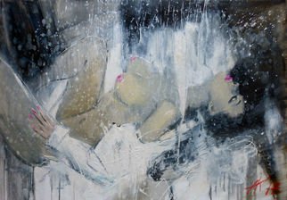 Anastasiya Kachina; Nude, 2017, Original Painting Oil, 100 x 70 cm. Artwork description: 241 oil, nude, naked, girl...
