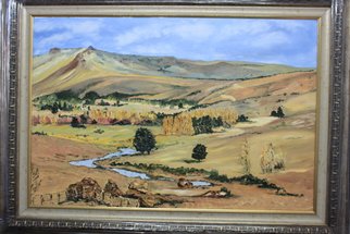 Willem Petrus Kallmeyer; AUTUMN ON THE FARM, 2013, Original Painting Oil, 90 x 60 cm. Artwork description: 241  THE BEAUTY OF THE AUTUMN COLOURS IN THE EASTERN FREESTATE, IS AN ARTISTS DREAM  ...