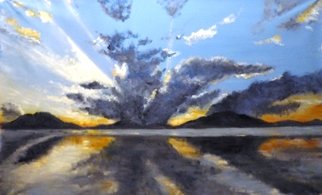 Kalli Matzora; Sky, 2015, Original Painting Oil, 160 x 100 cm. Artwork description: 241 sky, clouds, blue...