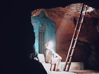 Anastasia Kaminskaya; Enlightenment, 2020, Original Photography Color, 40 x 30 cm. Artwork description: 241 enlightenment in a cave...