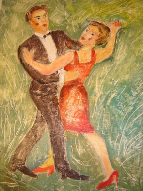 Aleksandr Trachishin; Dance 1, 2007, Original Painting Encaustic, 24 x 18 inches. 