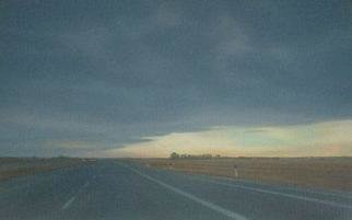 Karl Skaret; Driving To Cowtown, 2004, Original Painting Oil, 13 x 9 inches. 