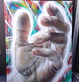 Kyle Boatwright; Create, 2015, Original Painting Other, 48 x 60 inches. Artwork description: 241       hands, portrait art, street art, mural, realism      ...