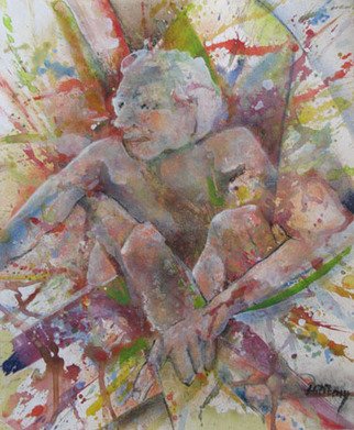 Ken Hillberry; Immersed, 2010, Original Mixed Media, 22 x 29 inches. Artwork description: 241   the human figure studied from  perspectively diverse angles                   ...
