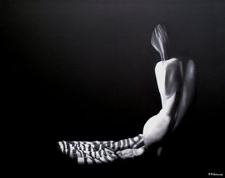 Kenneth-Edward Swinscoe; Nude Study, 2011, Original Painting Oil, 100 x 80 cm. 