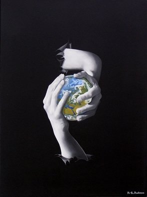 Kenneth-Edward Swinscoe; The World In Your Hands, 2011, Original Painting Oil, 60 x 80 cm. 