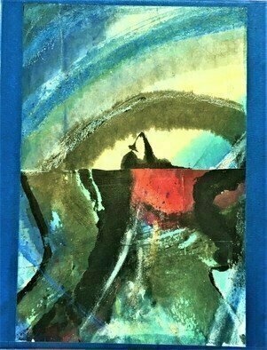Kichung Lizee, 'Connection', 2020, original Mixed Media, 11 x 14  x 1 inches. Artwork description: 3495 abstract landscape with interesting images...