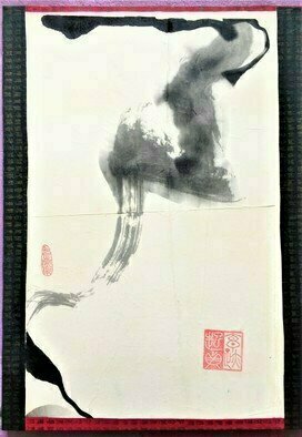 Kichung Lizee; Into The Light 1, 2021, Original Mixed Media, 22 x 30 inches. Artwork description: 241 Free flowing Eastern calligraphy work done on the mulberry paper...