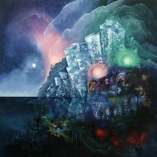 Vasco Kirov; The Aurora Lights, 2016, Original Painting Acrylic, 135 x 135 inches. Artwork description: 241 The Aurora Lights is an interpretation of a place visited in a lucid dream. The sides of this artwork are also painted. Framing is possible but not necessary. ...