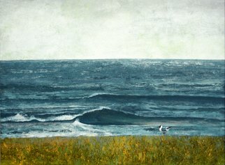 Xenia Kokorina; Seagull, 2017, Original Painting Oil, 80 x 60 cm. Artwork description: 241 ocean, Seagull...