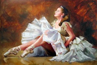 Igor Pautov; Ballerina, 2019, Original Painting Oil, 90 x 60 cm. Artwork description: 241 Ballerina, dance, stage, art, girl, beautiful girl...