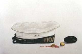 Thomai Kontou; Greek Navy Hat, 2004, Original Watercolor, 48 x 36 cm. Artwork description: 241  From the unit 