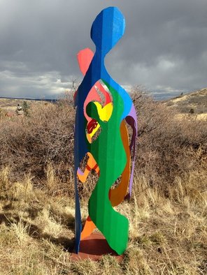 Ivan Kosta; The Family II, 2015, Original Sculpture Steel, 4 x 8 feet. Artwork description: 241  A colorful rendition of a family  - father, mother, 4 rambunctious kids  - the fifth readily discernible still in mother's womb. . .     ...