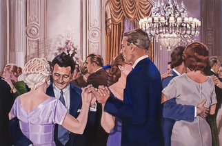 Kristen Thiele; BLST, 2011, Original Painting Oil, 54 x 36 inches. Artwork description: 241  Dancing, ballroom, people, cocktails, evening ...