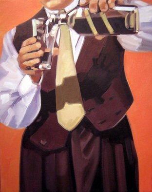 Kristen Thiele; The Pour, 2008, Original Painting Oil, 20 x 14 inches. 