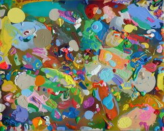 Kristina Zallinger; COLOR COLOR EVERYWHERE, 2010, Original Painting Acrylic, 30 x 24 inches. 