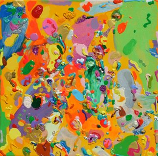 Kristina Zallinger; YELLOW SUBMARINE, 2009, Original Painting Acrylic, 24 x 24 inches. 
