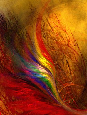 Karin Kuhlmann; Abstract Art Print Sayings, 2003, Original Digital Art, 36 x 27 inches. Artwork description: 241  This colorful, poetic illustration is an abstraction of the term 