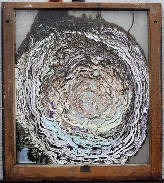 Jamie Hartman; White Hole, 2011, Original Painting Other, 28.5 x 32 inches. Artwork description: 241   Latex paint and Stain on glass window   ...