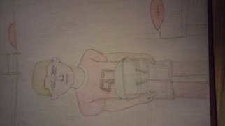Kelson Colin; LITTLE BOY FUTURE FOOTBAL..., 2015, Original Drawing Pencil, 8.2 x 11 inches. Artwork description: 241   Drawing about A BOY that wants to be A FUTURE FOOTBALL STAR. ...