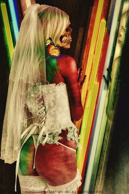 Gg Lacreaption; The Bride, 2017, Original Digital Art, 26 x 40 cm. Artwork description: 241 Impression Fine Art.SignA(c)e A  la main.Usage personnel uniquement.symmetry, art, digital, modern, photography, photo- manipulation, collage- digital, graphism, illustration...