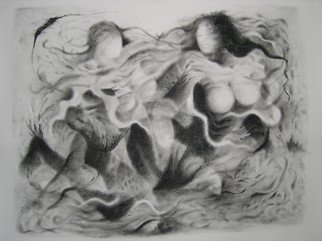 Lalit Pant; Nature3, 2007, Original Drawing Charcoal, 4 x 5 feet. Artwork description: 241  nature ...