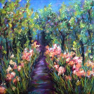 Mary Jane Erard; Hidden Iris Garden, 2017, Original Pastel, 8 x 8 inches. Artwork description: 241 Pastel on Board...